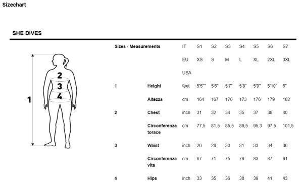 FLEXA 8.6.5 She Dives Anzug (XL)